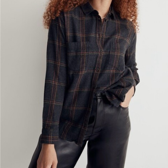 Madewell Tops - Madewell Brushed Twill Sunday Shirt in Kidwell Plaid XS